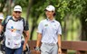 Het Engelse topgolftalent Kris Kim tijdens de CJ Cup Byron Nelson in Texas op de PGA Tour